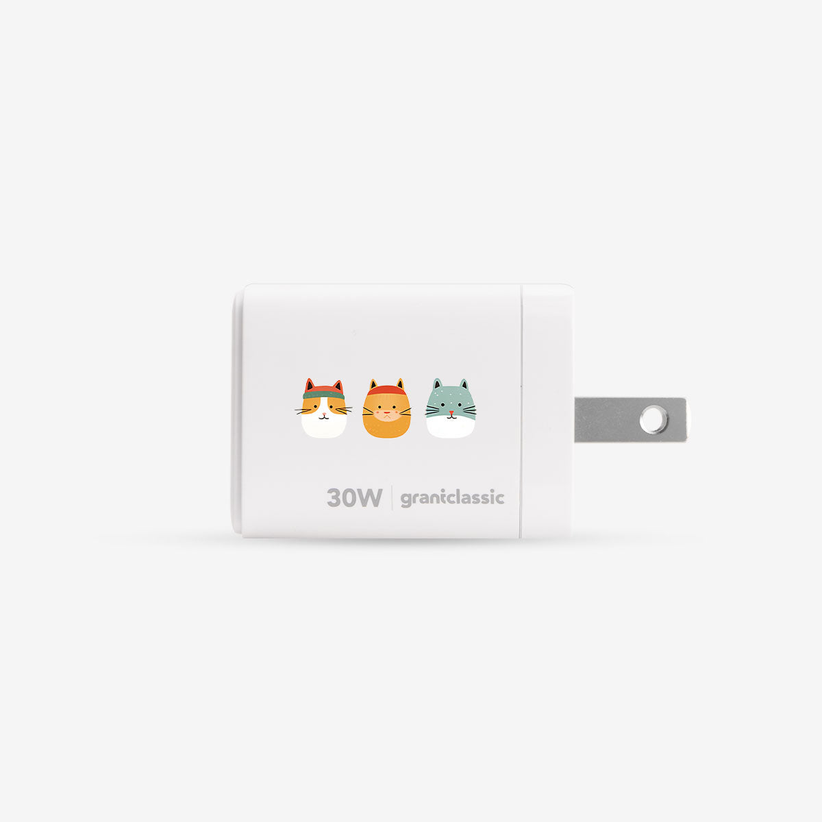 充滿快樂 ApexVolt PD30W GanUltra 設計款充電器 - 三隻喵喵 #APV00554