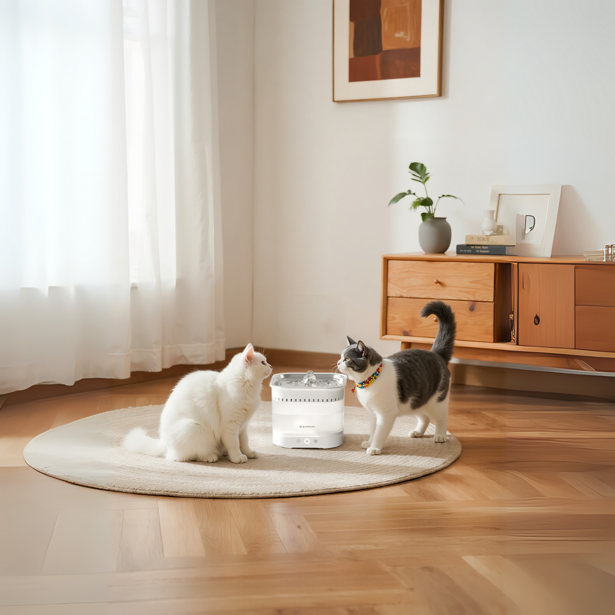 喝不停 AquaLux Mag 磁力無線寵物飲水機