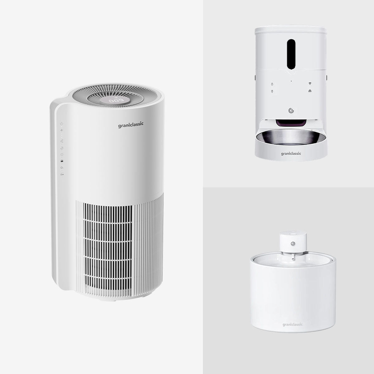 【寵不停 入門組】吸不停 空氣清淨機+ 餵不停 自動餵食器+喝不停 飲水機