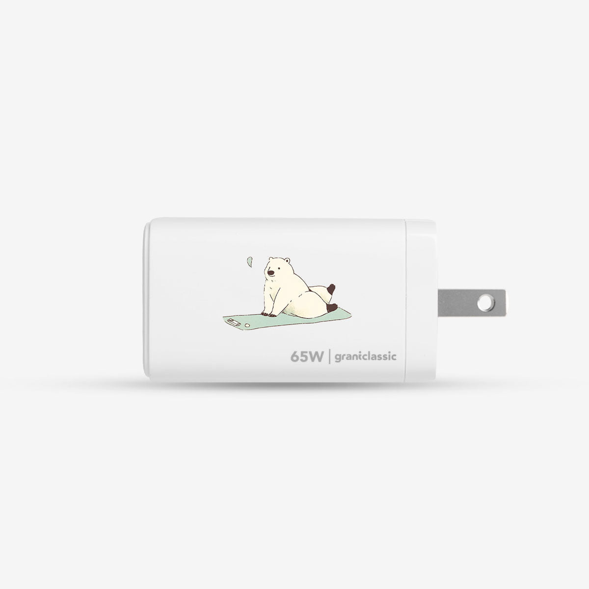 充滿快樂 ApexVolt PD65W GanUltra 設計款充電器 - 做瑜伽的白熊 #APV00560