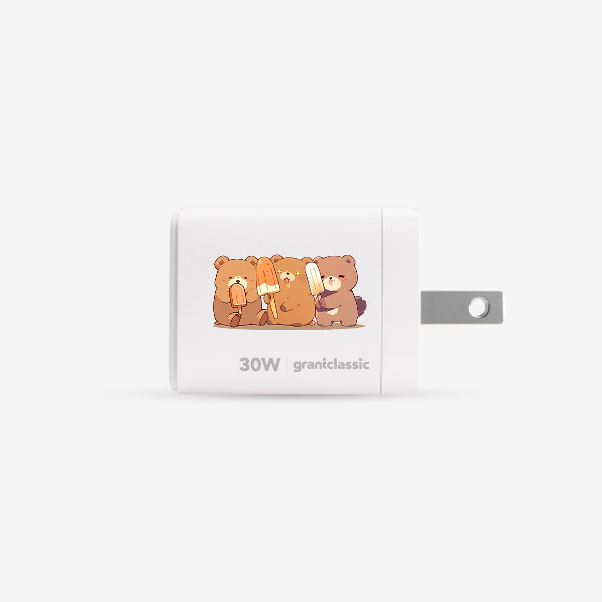 充滿快樂 ApexVolt PD30W GanUltra 設計款充電器 - 熊愛吃冰 #APV00577