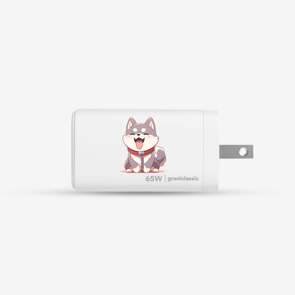 充滿快樂 ApexVolt PD65W GanUltra 設計款充電器 - 開心哈士奇 #APV00576
