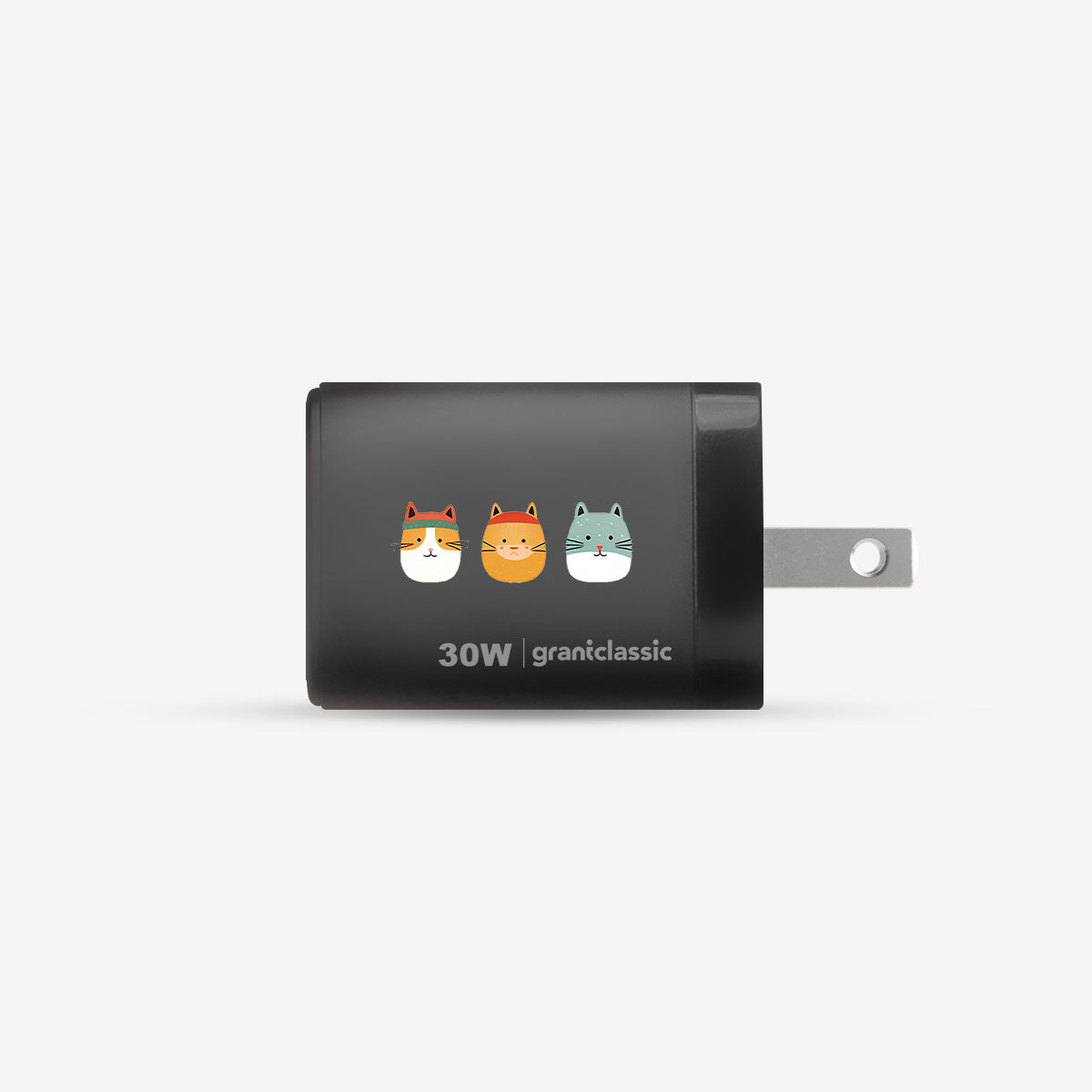 充滿快樂 ApexVolt PD30W GanUltra 設計款充電器 - 三隻喵喵 #APV00554