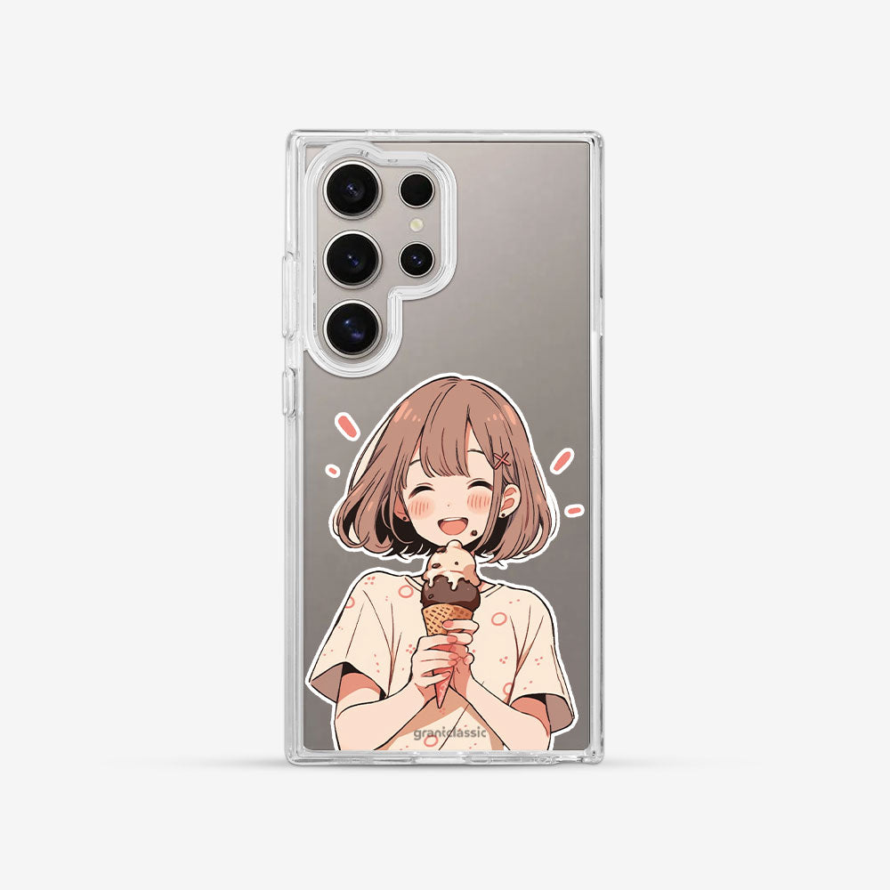 Galaxy S24 亮晶晶-Crystal 設計款手機殼 - 冰淇淋女孩#CAS00020