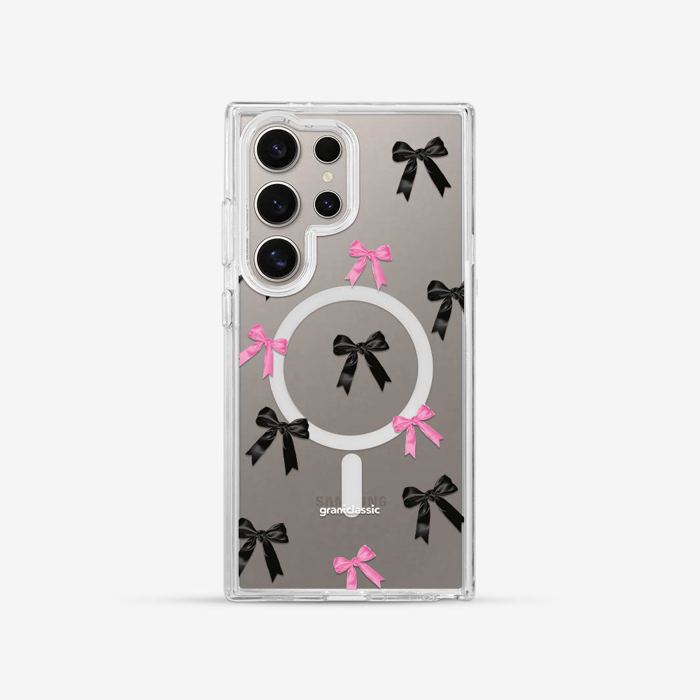LuxeGlint-鏡情享受 設計款手機殼 - 蝴蝶結blackpink #CAS00625