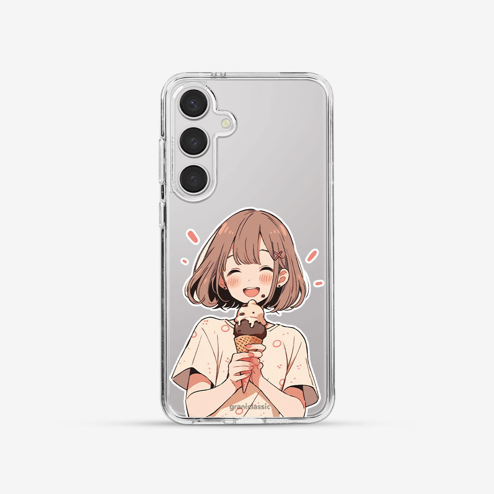 Galaxy S24 亮晶晶-Crystal 設計款手機殼 - 冰淇淋女孩#CAS00020