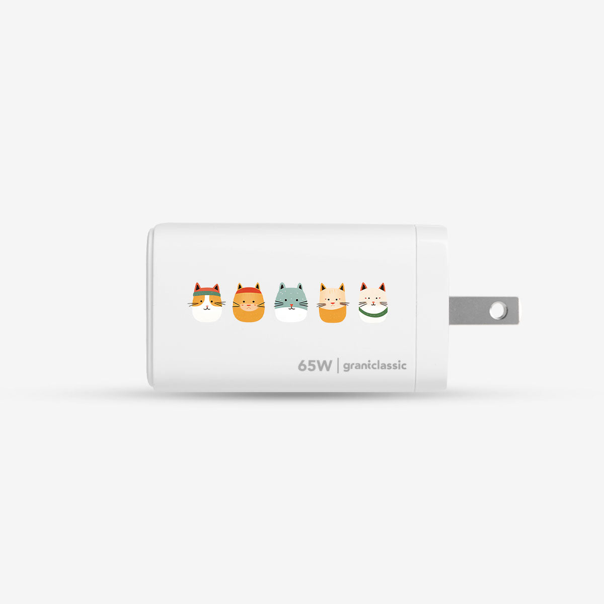 充滿快樂 ApexVolt PD65W GanUltra 設計款充電器 - 五隻喵喵 #APV00575