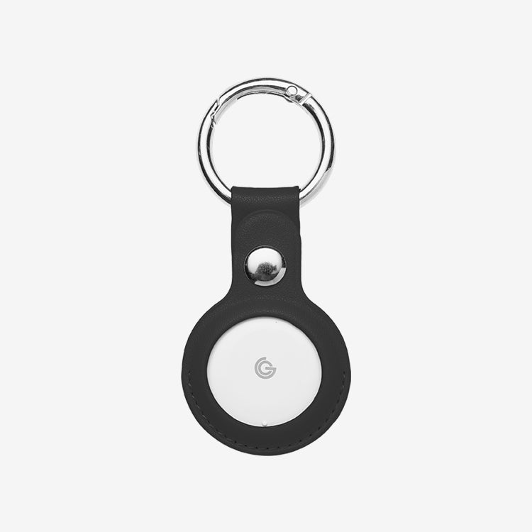 【出遊必備組】全球追蹤器+保護套_皮革雙孔金屬釦款