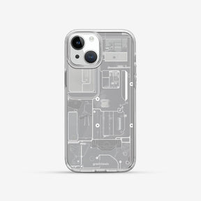 亮晶晶 Crystal 設計款手機殼 - 機械電子-透視灰#CAS00630