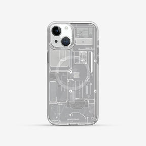 鈦堅強 Inficase 設計款手機殼 - 機械電子-透視灰#CAS00630