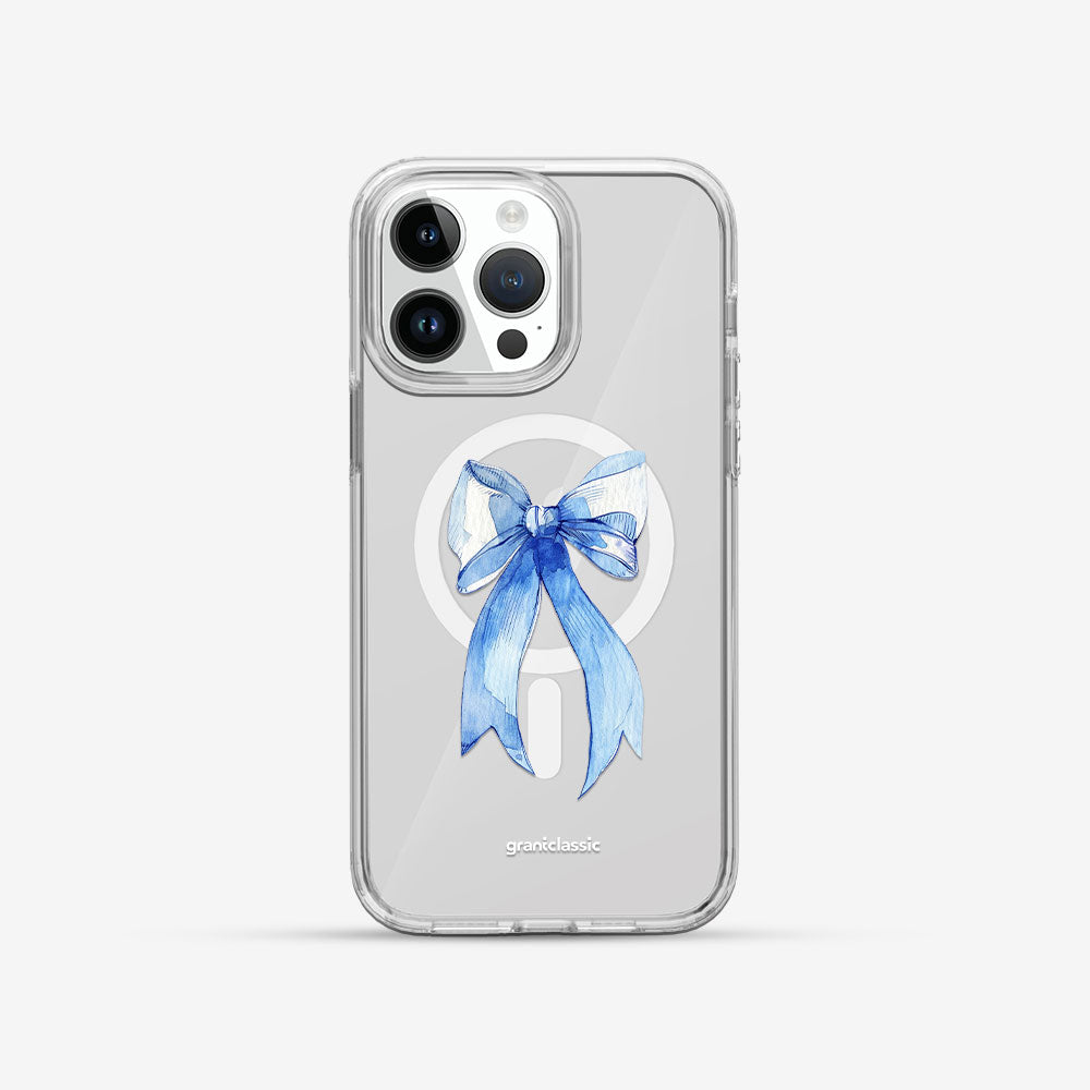 亮晶晶 Crystal 設計款手機殼 - 蝴蝶結blue #CAS00626