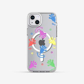 閃亮亮 PinkGleam 設計款手機殼 - 小時候的黏黏手-透明款 #CAS00598