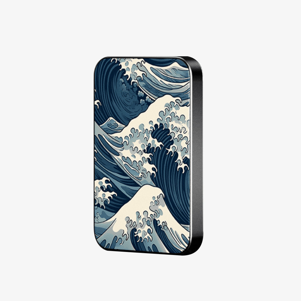 穩如鈦山 TITANSHIELD 防爆固態行動電源-浮世繪藍色海浪