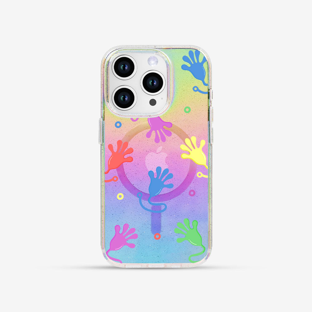 閃亮亮 PinkGleam 設計款手機殼 - 小時候的黏黏手-透明款 #CAS00598 - grantclassic 特經典