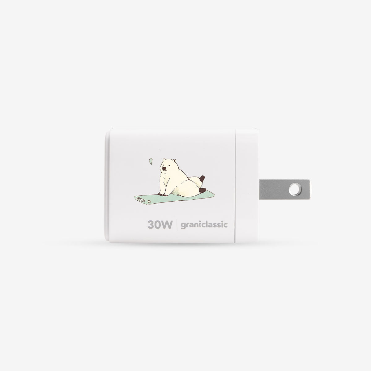 充滿快樂 ApexVolt PD30W GanUltra 設計款充電器 - 做瑜伽的白熊 #APV00560