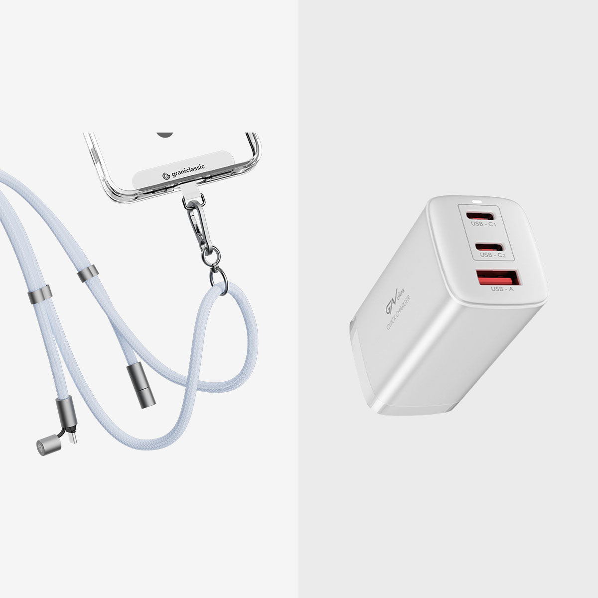 【極速充電組】掛繩充電線 + 65W 充電器