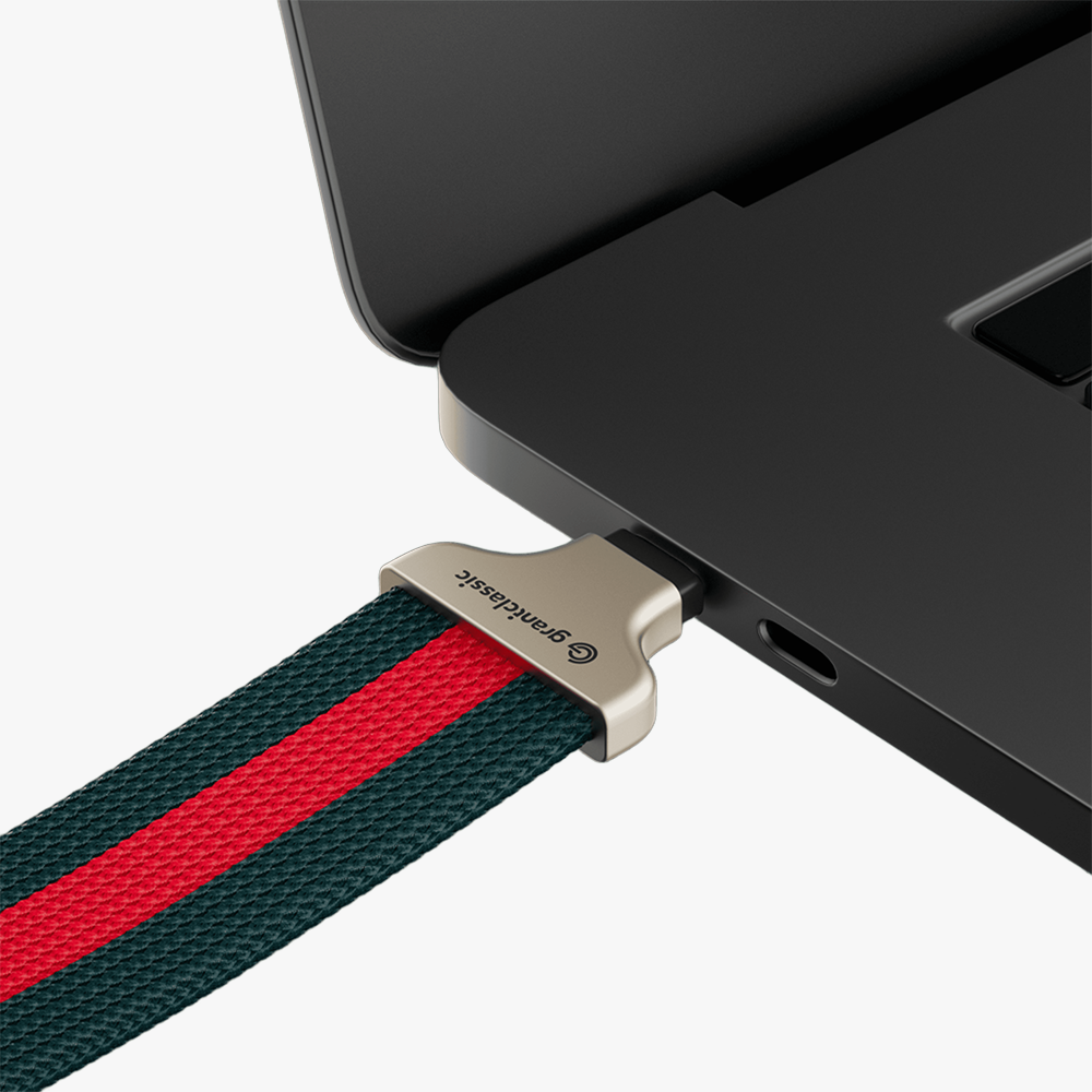 繩來運轉 Velvet Strap Pro Firenze  USB-C to USB-C 240W手機充電掛繩扁線15mm