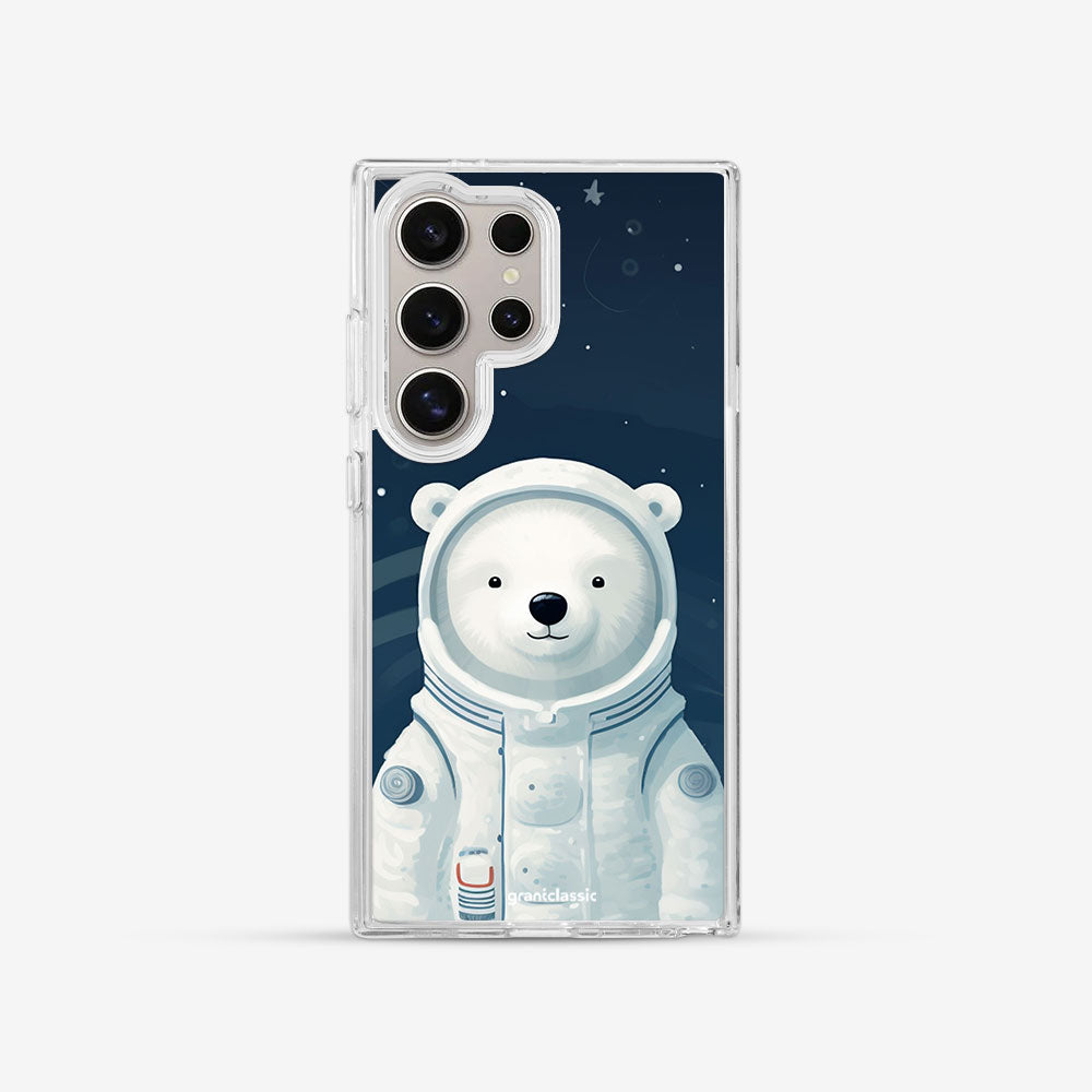 Galaxy S24 亮晶晶-Crystal 設計款手機殼 -太空小白熊 #CAS00402