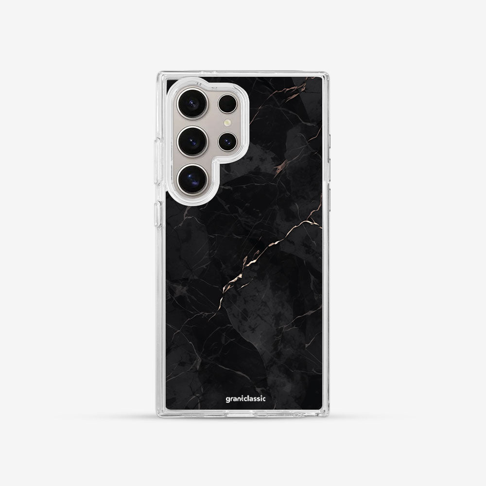 Galaxy S24 亮晶晶-Crystal 設計款手機殼 - 黑色大理石#CAS00086