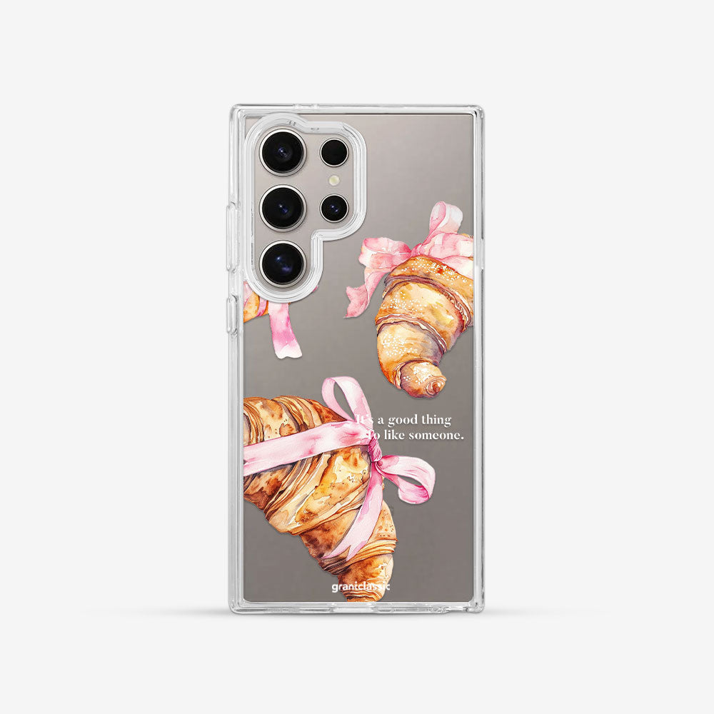 閃亮亮 PinkGleam 設計款手機殼 - 蝴蝶結可頌#CAS00631