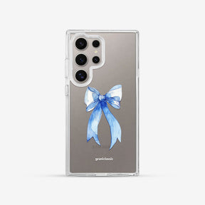 Galaxy S24 亮晶晶-Crystal 設計款手機殼 - 蝴蝶結blue #CAS00626